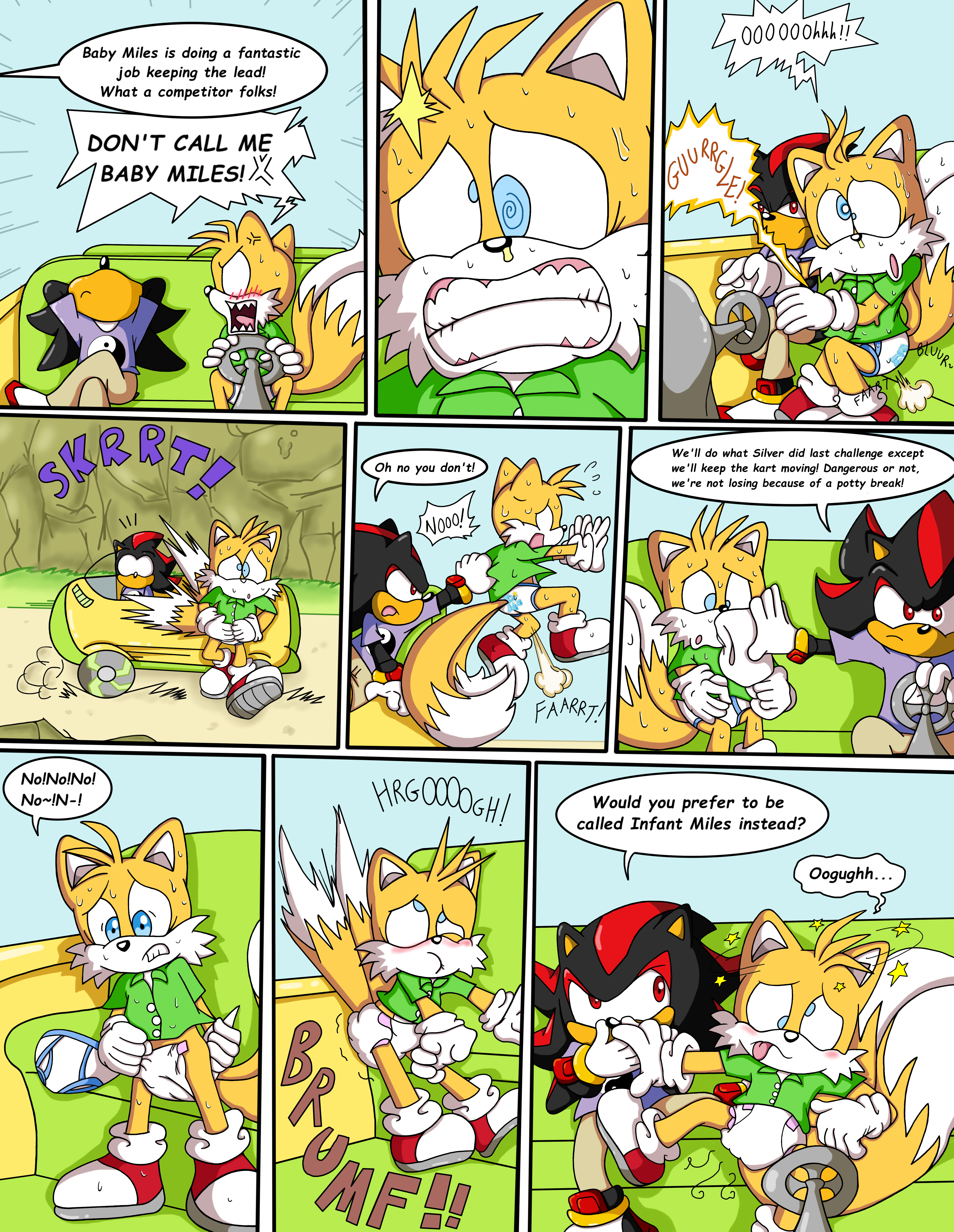 Two babies one fox комикс читать. Комиксы Sonic Tails Baby. Sonic Tails in diaper. Sonic in diaper комиксы. Two Babies one Fox Sonic 2 комикс.