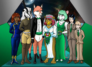 Marriage of a Chakat by Gildedtongue
