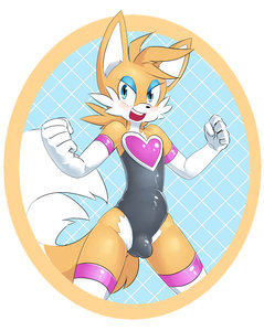 Tails in rouge outfit by Sparkydb