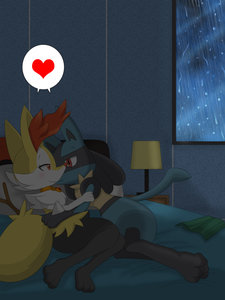  Warm Night Together p4 (Commissioned Art)  by flamethedragon