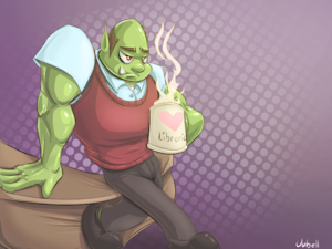 Latin American Orc Librarian by Jubell