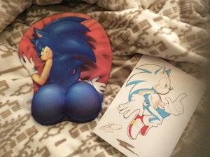 Sonic 3d mousepad by AngelofHapiness