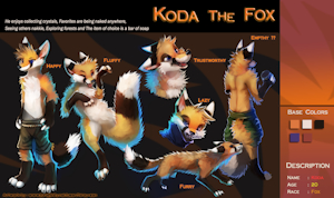 Koda The Fox Ref Sheet by Hirousan