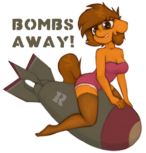 Bombs Away Sticker by MarsMiner