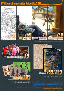 Commission Price List 2012 by hyhlion