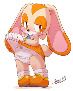 Commission: Cream the Rabbit by Sanae