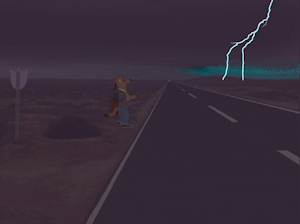 Elias Ferret Hitchhiking - Viewed From Both Directions by moyomongoose