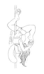 Pole dance Sketch by DeviantedCreature