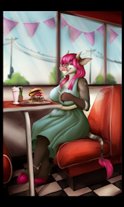 [Collab commission] Juicy burger by dunnowhattowrite