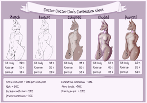 Commission sheet by DoctorDoctorDoo