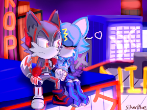 Cyberpunk Hairo and Kyori (Sonic FC) by Silver8lue
