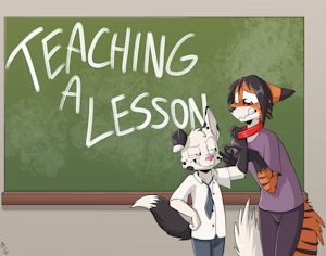 Teaching a lesson - Cover Page by RileyPup