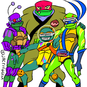 Turtle Aliens by riverhayashi