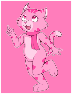 Cute pink pattern cat _02 by Himiione