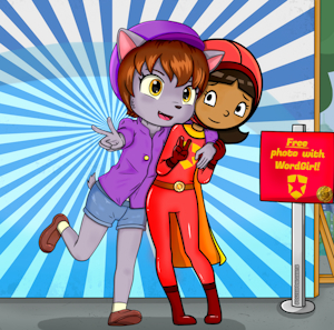 A photo with WordGirl! by BunnyInquisitor