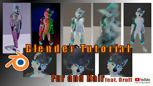 Blender Tutorial - Fur and Hair for furry Characters by Kemonokun