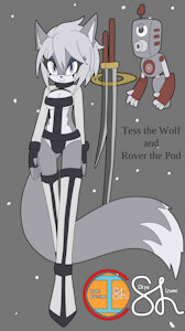 Tess the Wolf and Rover the Pod by IzumiCulture