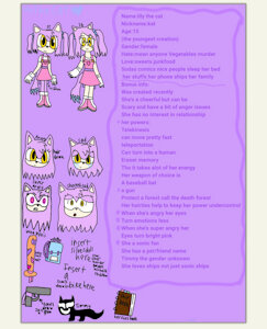 New oc sheet of my oc lily the cat by Susielily15
