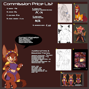 Commission Price List - 1/20/21 by EbonyChimera