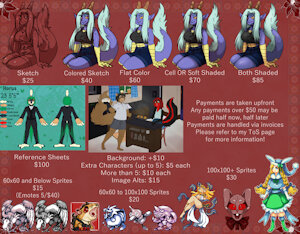 2022 Commission Price Sheet by QueenKami