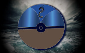 Sea Dragon Custom Pokeball by PrinceDuskstripe