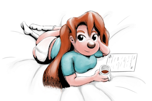 Roxanne - Studying (New Tablet Test) by lettherebecolor