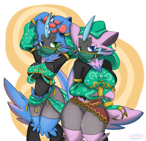 Anri and Irna, the entertaining twins by XSDStitch