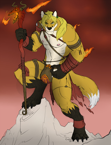 Fire and Earth. (Coloured for thoron) by AmaroqTheDragon