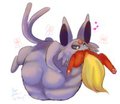 stuffed espeon (same size oral vore) by arale