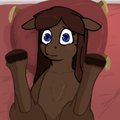 Brown pony with legs up by FoxFoxplz