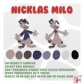 Nicklas Milo reference sheet by Caffrey