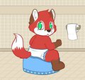 Foxy try the potty for the first time part 1 by abdl86