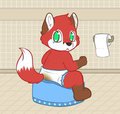Foxy try the potty for the first time part 2 by abdl86