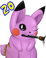 Pokemon 20th Anniversary Inkbunny Logo by NioFloofArtist