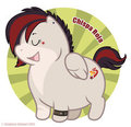Fat Pony Badge - Chispa Roja by kkitty23