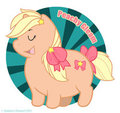 Fat Pony Badge - Peachy Gleam by kkitty23