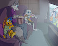 *C*_Movie night with the bunnies by Fuf