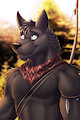 Scout - Gift for Tristan Black Wolf by DreamAndNightmare