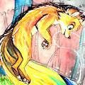 Watercolor fox by pandapaco