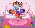 Kit and Mel's Loveseat (by Mochipup) by Charliefoxkit