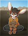 Flip and Bunny at Burning Man by Yuniwolfsky by fbunny