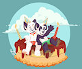 Arcc and Parinton's birthday by pandapaco