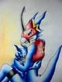 flamedramon hug veemon by tmdduq6918