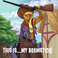 Commission: Applejack’s Boomstick! by Alorix