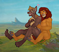 Simba's tenderness<3 by yomariu