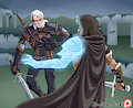 Geralt vs Talion by SoulCentinel