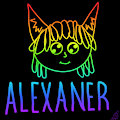 Rainbow Neon Doodle - Alexander by BlueberryBaby