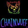 Rainbow Neon Doodle - Chain Wuff by BlueberryBaby