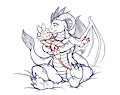 Little dragon, big dragoness (Sketch)