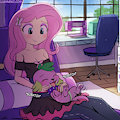 Snugging with Fluttershy